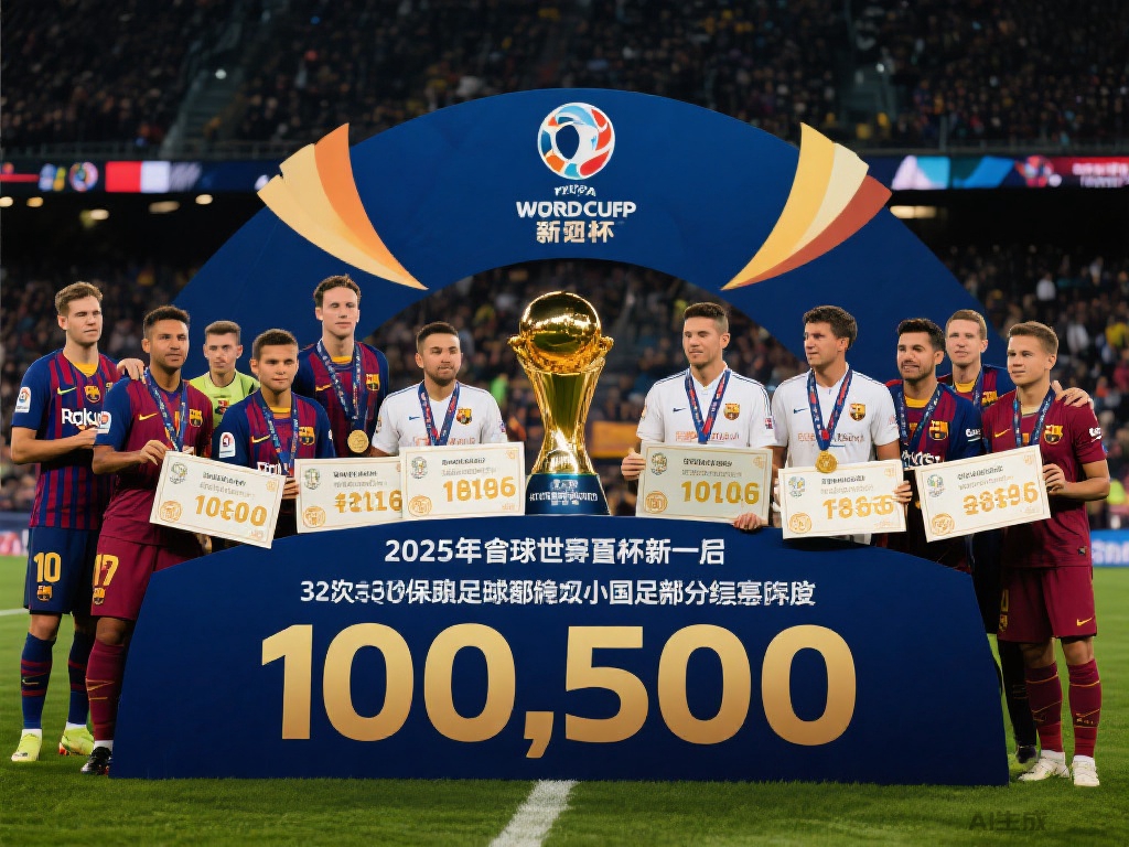 2025年世俱杯官方奖金公布！32队将瓜分10亿美元（“2025世俱杯奖金震撼发布！32强共享10亿美元巨额奖金”）
